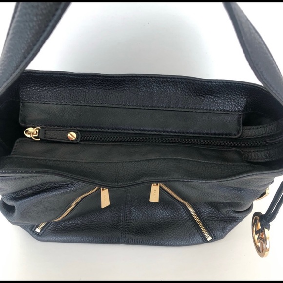 MICHAEL KORS Black Pebbled Leather Front  Zip Tote - Picture 4 of 12